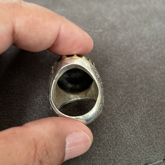 925 silver ring with unique stone from the Middle East - Picture 3 of 8